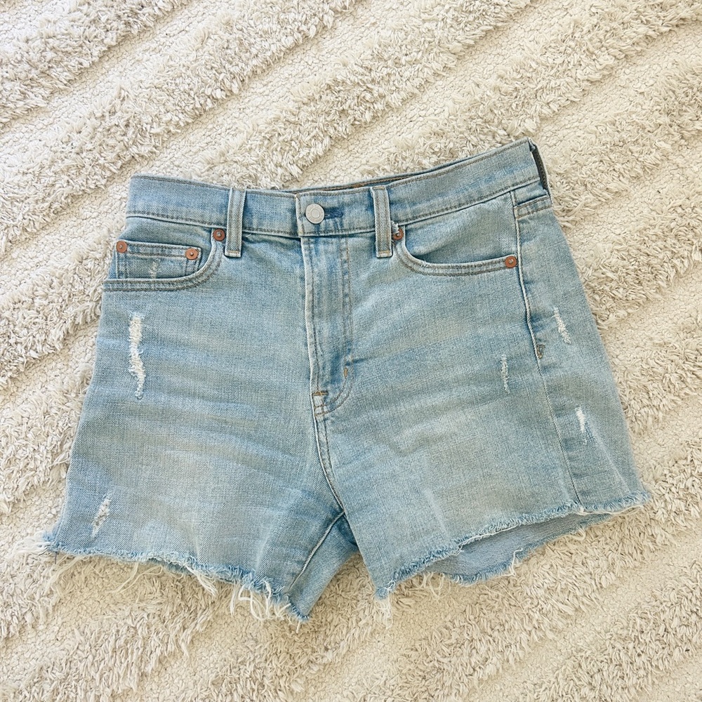 Gap High-Rise Light Blue Denim Cutoff Shorts